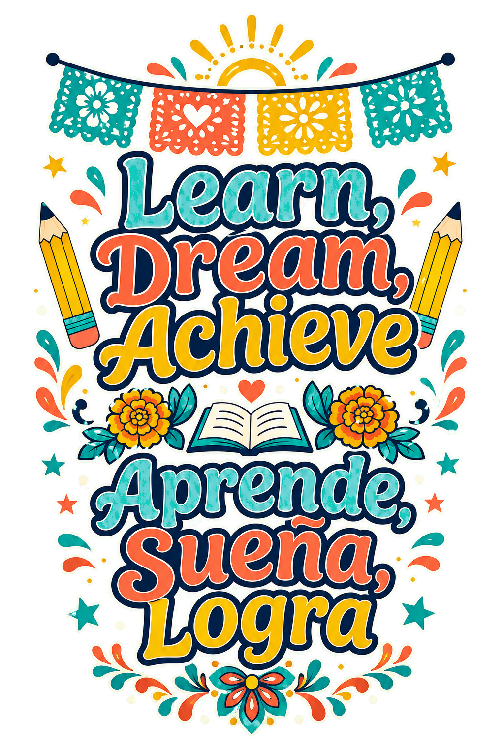 Different Cultures One Classroom and Culturas Diferentes Un Solo Salón bilingual school shirt design