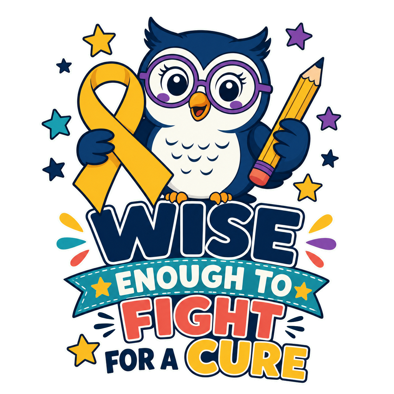 Hopeful childhood cancer support shirt design for teachers