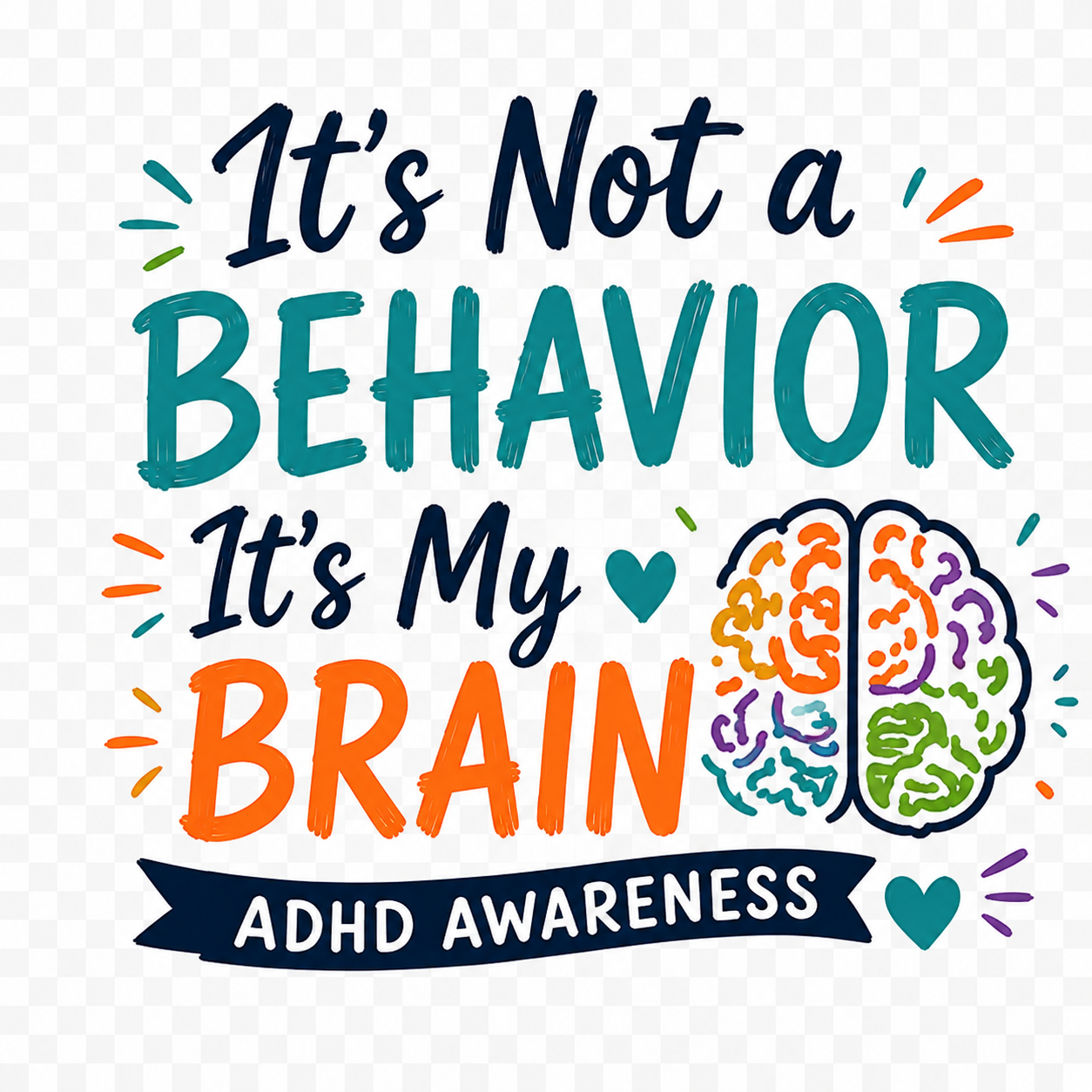 ADHD Awareness Support Squad shirt for teachers and school staff