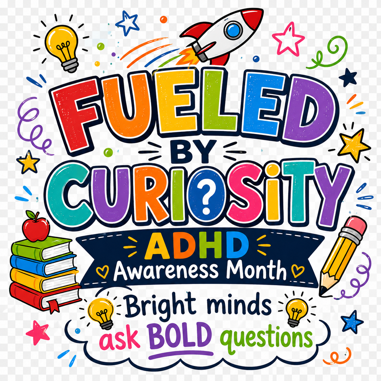 ADHD teacher shirt featuring a positive Focused Differently design