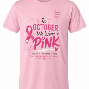 In October We Wear Pink breast cancer awareness teacher shirt