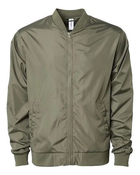 Custom Logo Independent Trading Co. EXP52BMR Lightweight Bomber Jacket
