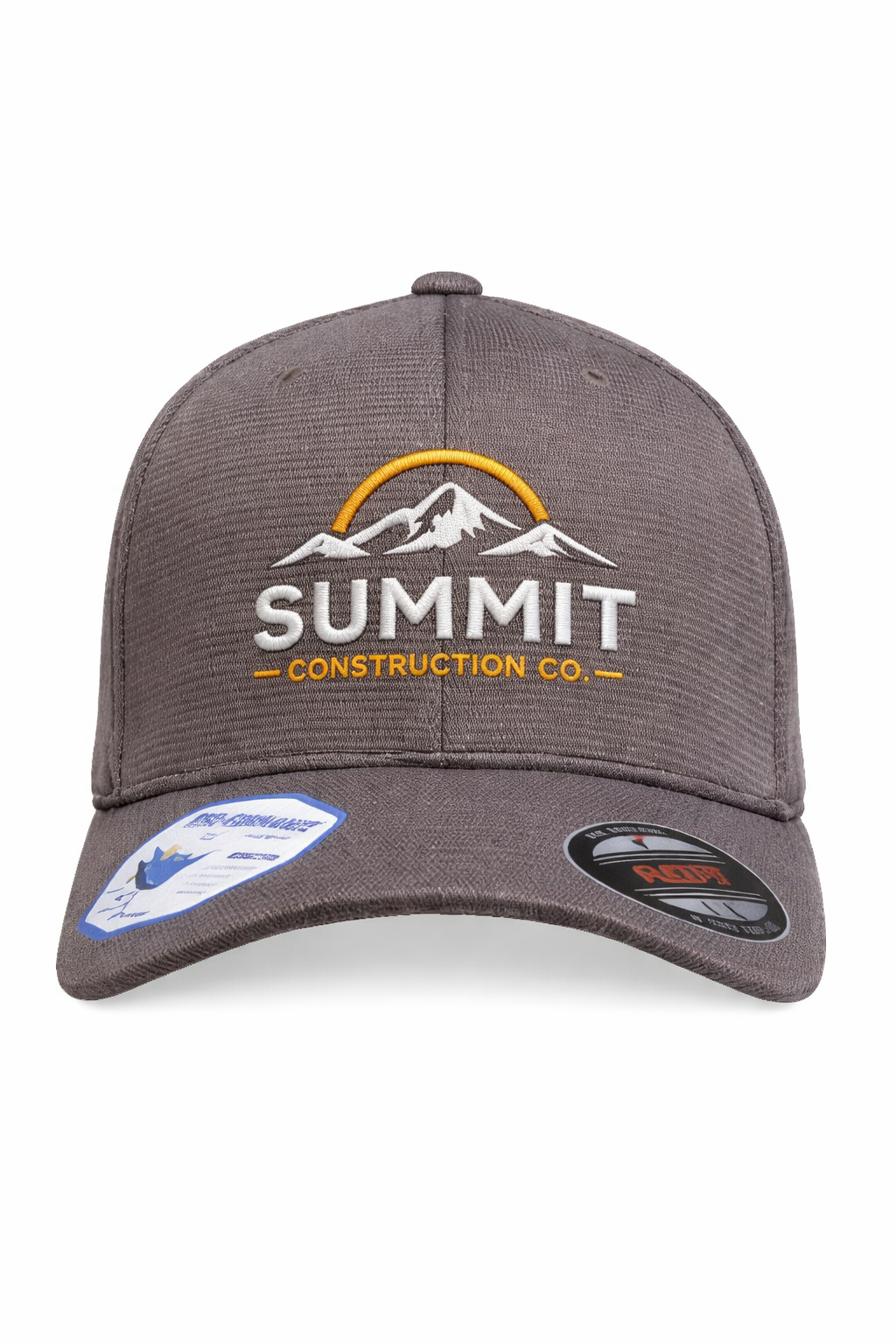 Custom Embroidered Flexfit 6597 Cool & Dry Sport Cap in Heather Gray