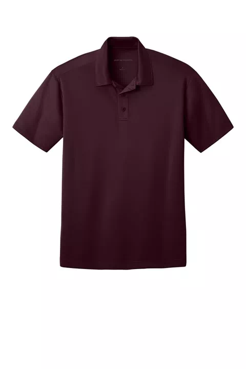 Custom Logo Port Authority K540 Silk Touch Performance Polo in Maroon, front view