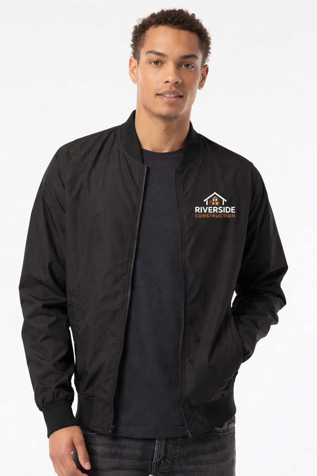 Custom Logo Independent Trading Co. EXP52BMR Lightweight Bomber Jacket