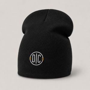 Custom cotton beanie embroidered with a professional business logo