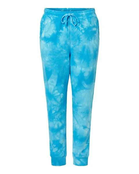 Custom embroidered tie dye joggers independent apparel