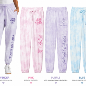Custom graphic tie dye sweatpants product display