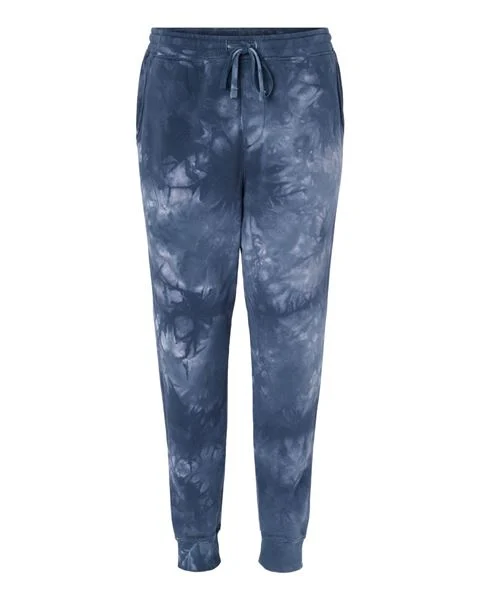 Custom logo tie dye fleece pants unisex