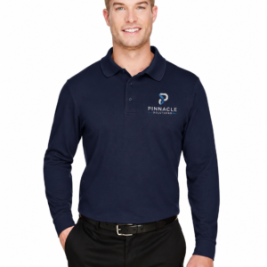 Custom Logo Devon & Jones DG20L CrownLux Long Sleeve Performance Polo, sleeve detail
