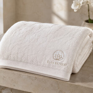 Luxury Custom Spa Bath Sheets – 35 x 70 Inch in White