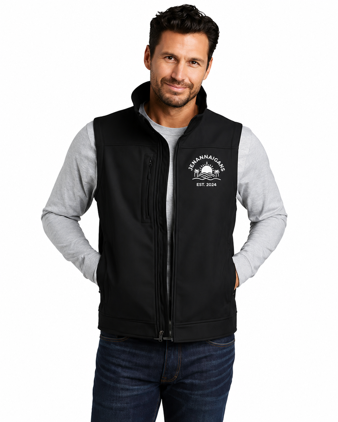 Personalized cornerstone duck bonded soft shell vest